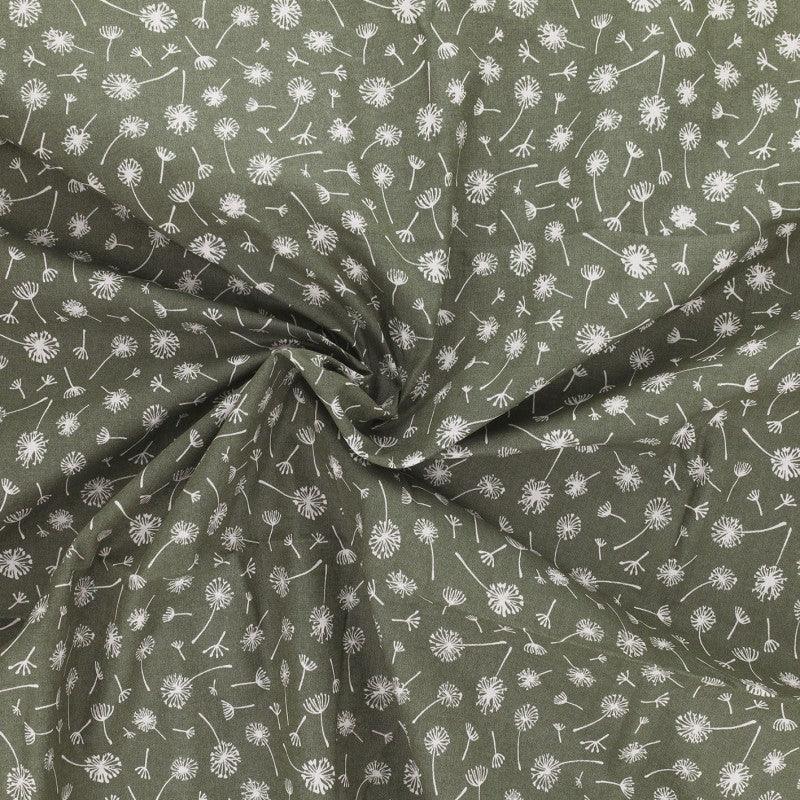 Fantasy cotton poplin fabric - ombel khaki