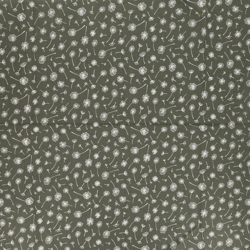 Fantasy cotton poplin fabric - ombel khaki