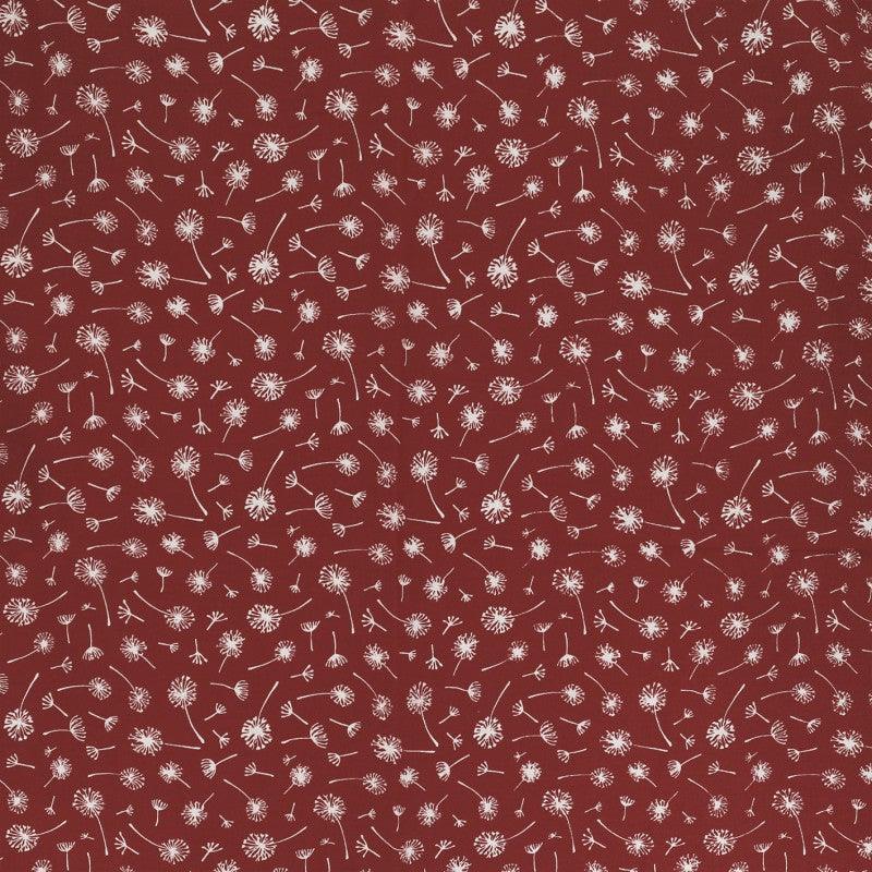 Fantasy cotton poplin fabric - red umbel