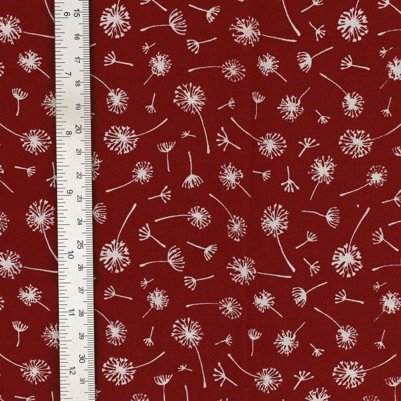 Fantasy cotton poplin fabric - red umbel