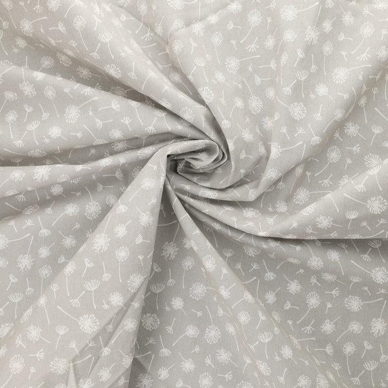 Fantasy cotton poplin fabric - gray umbel