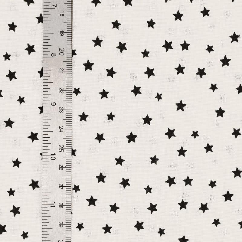 Fantasy Cotton Poplin Stoff - schwarzer Stern