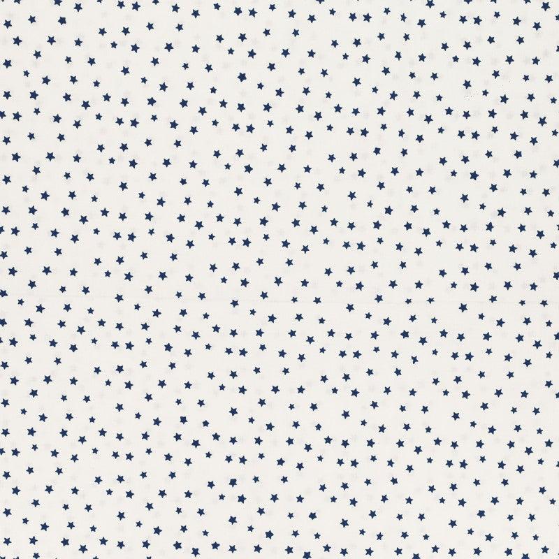 Fantasy cotton poplin fabric - Indigo star