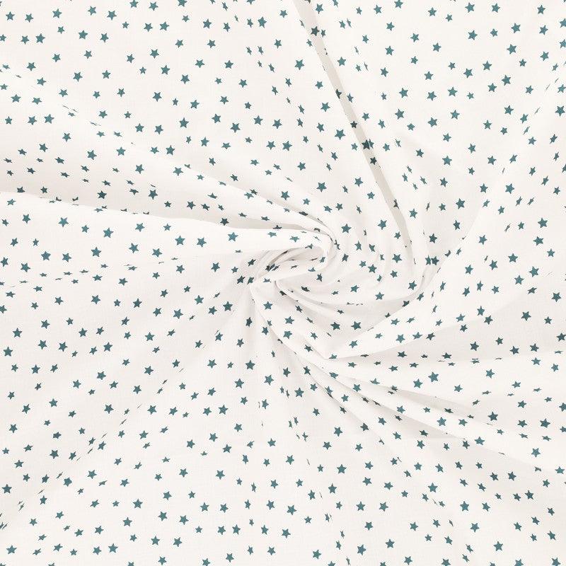 Fantasy cotton poplin fabric - Blue star