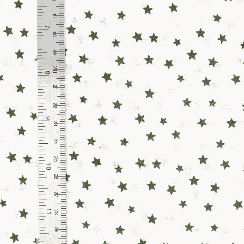 Fantasy Cotton Poplin Stoff - Khaki Star