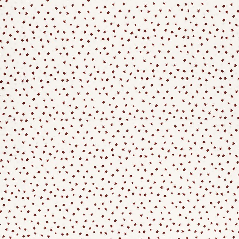 Fantasy cotton poplin fabric - Red star