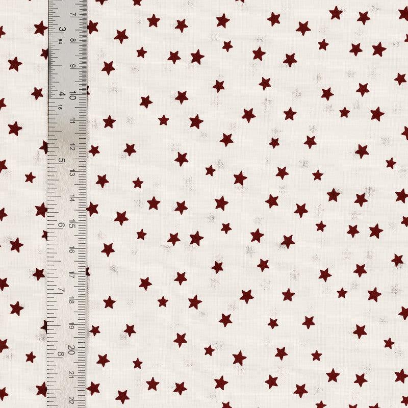 Fantasy cotton poplin fabric - Red star