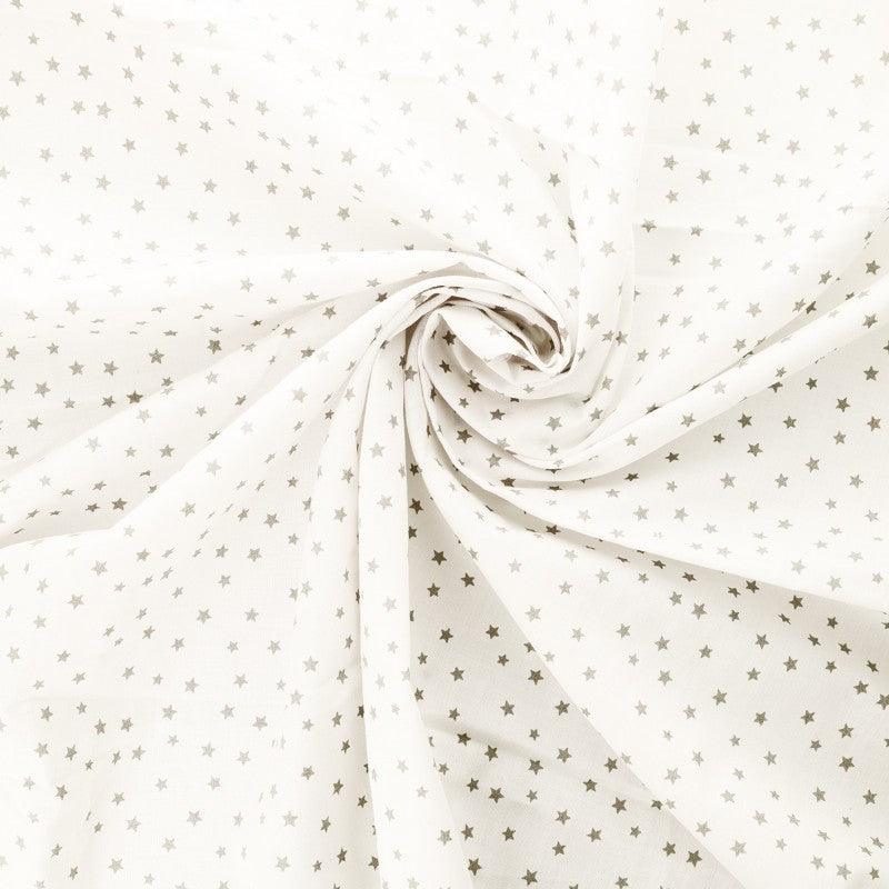 Fantasy cotton poplin fabric - Gray star