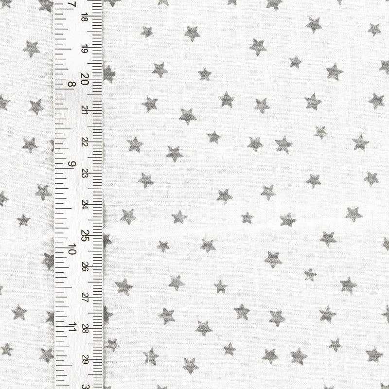 Fantasy cotton poplin fabric - Gray star