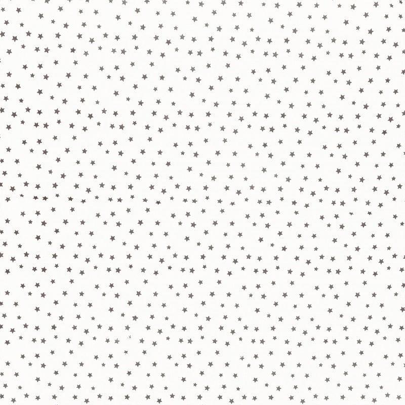 Fantasy cotton poplin fabric - taupe star