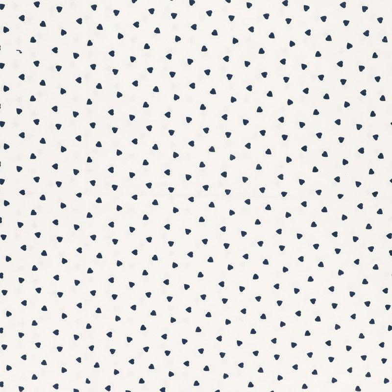 Fantasy cotton poplin fabric - Indigo heart