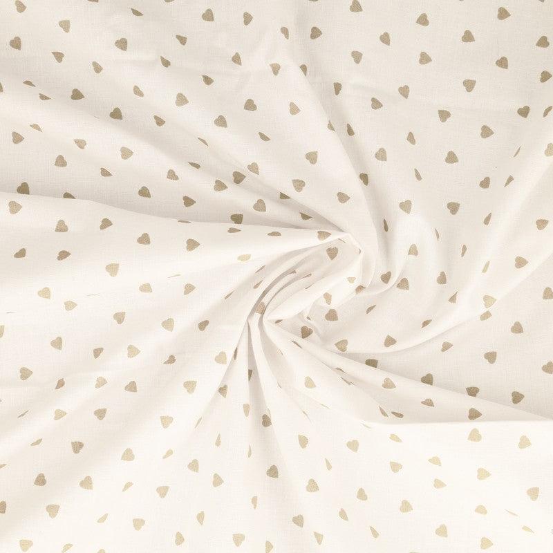 Fantasy Cotton Poplin Stoff - Pebble Heart