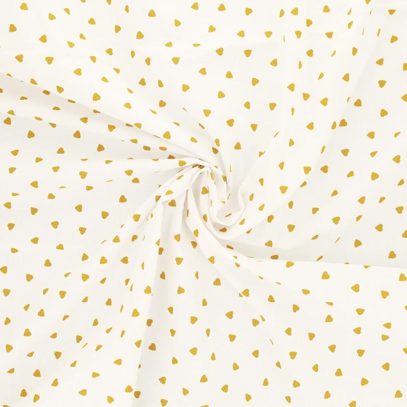 Fantasy cotton poplin fabric - Curry heart