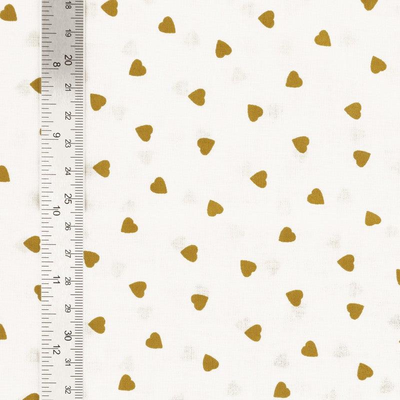 Fantasy cotton poplin fabric - Curry heart