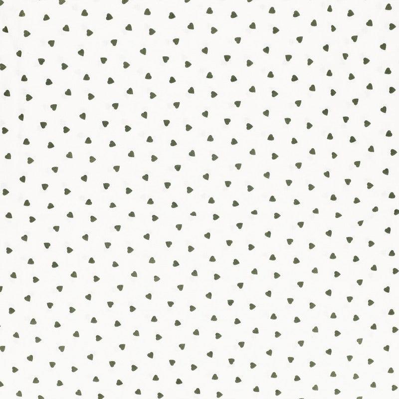 Fantasy cotton poplin fabric - Khaki heart