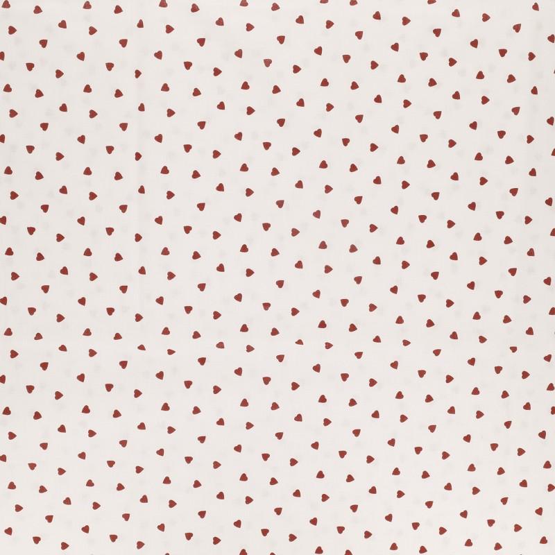 Fantasy cotton poplin fabric - Red heart