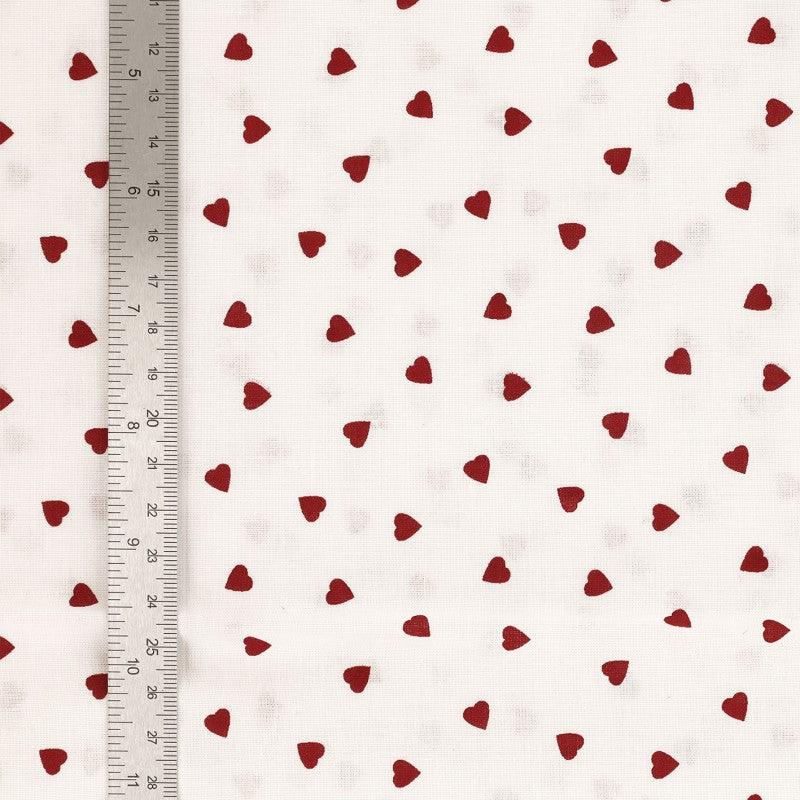 Fantasy cotton poplin fabric - Red heart