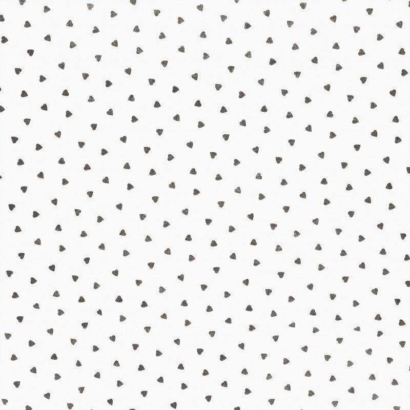 Fantasy cotton poplin fabric - taupe heart