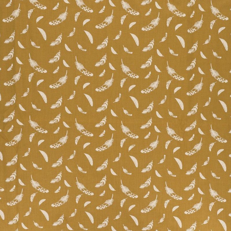 Fantasy cotton poplin fabric - curry feather