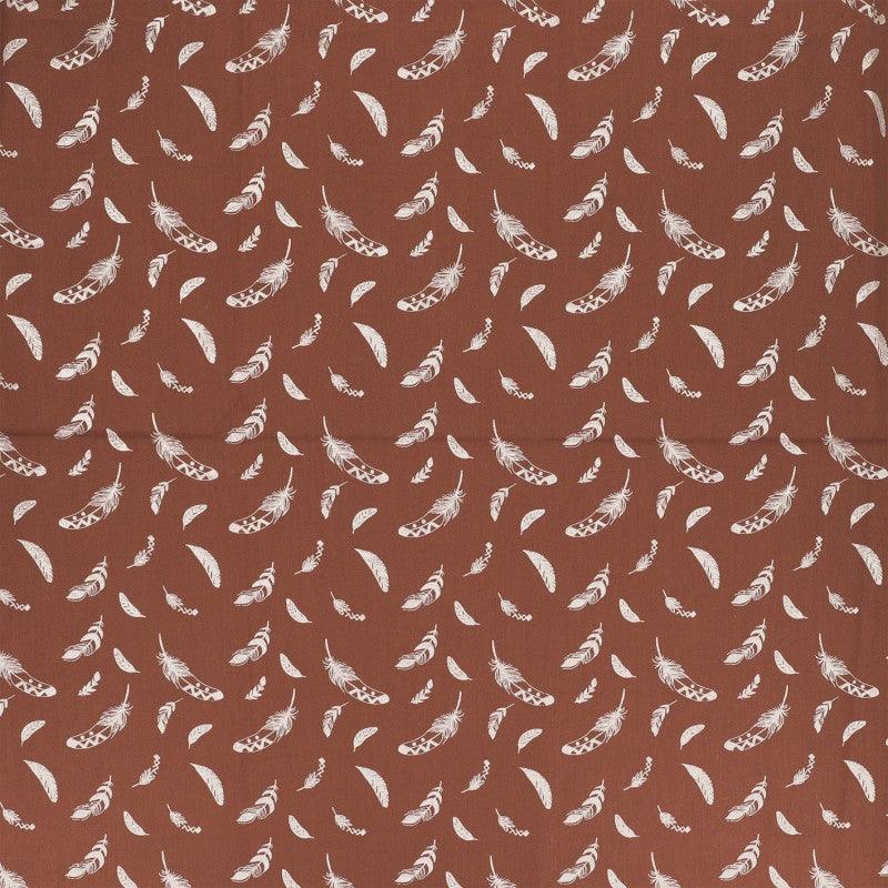 Fantasy cotton poplin fabric - Brown feather