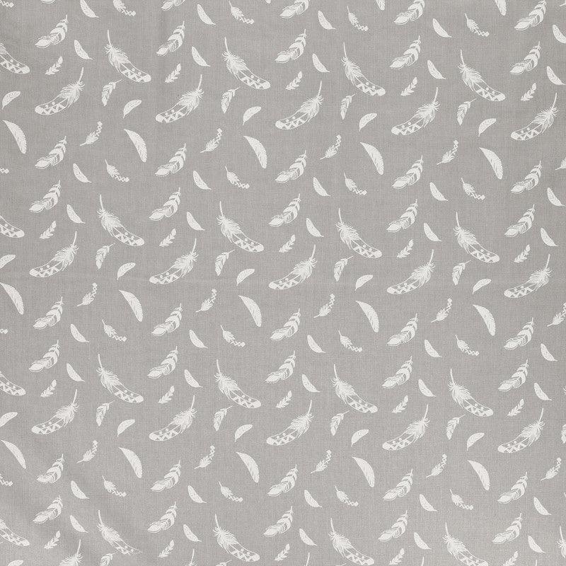 Fantasy cotton poplin fabric - Gray feather