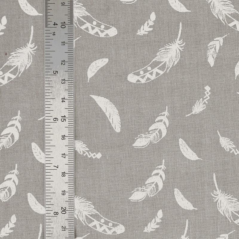 Fantasy cotton poplin fabric - Gray feather