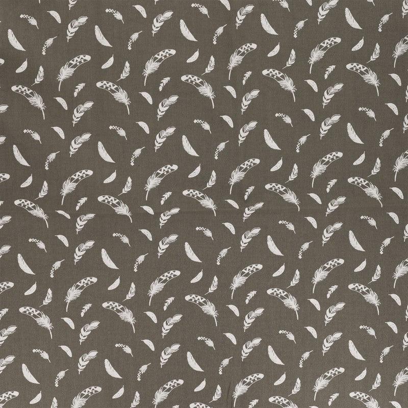 Fantasy cotton poplin fabric - Taupe feather