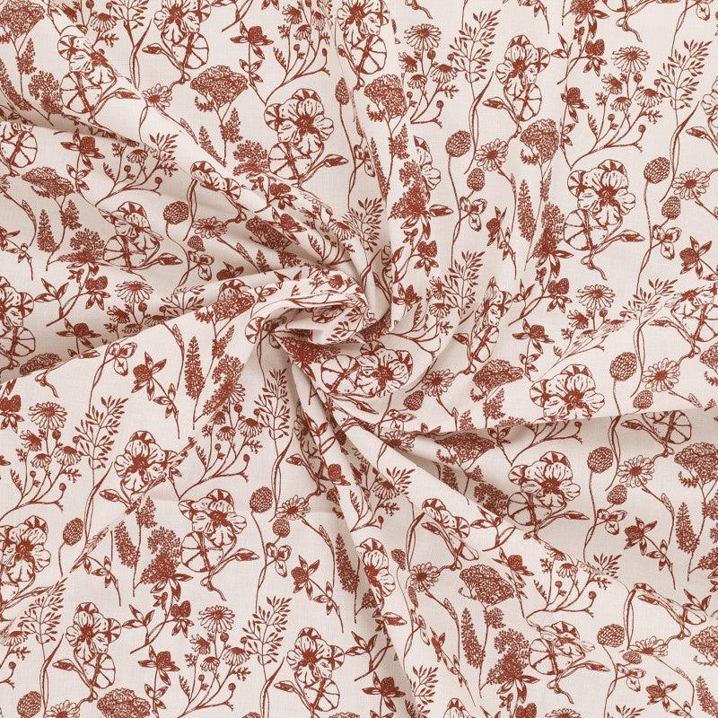 Fantasy cotton poplin fabric - Nadine Brown