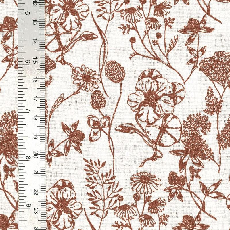 Fantasy cotton poplin fabric - Nadine Brown