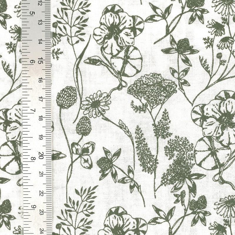 Fantasy cotton poplin fabric - Nadine Kaki