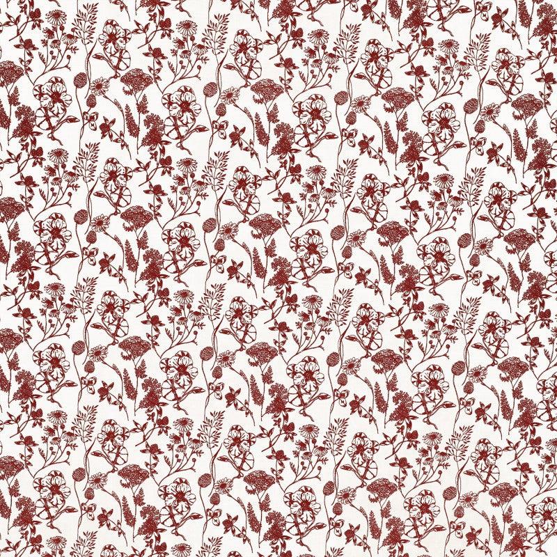 Fantasy cotton poplin fabric - Red Nadine