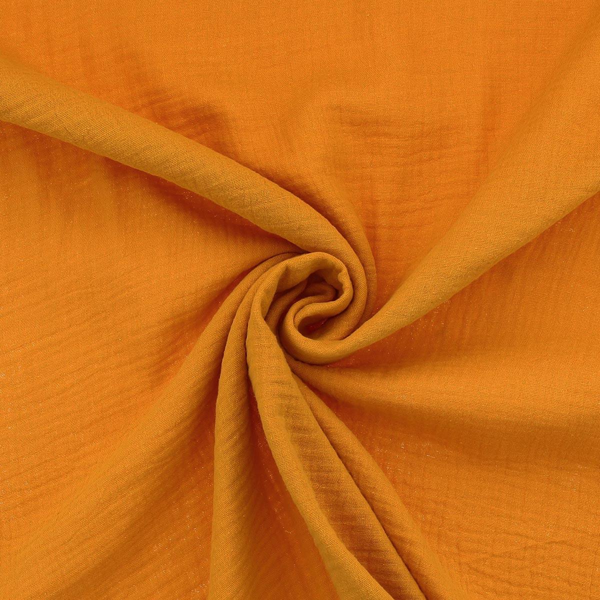 Cotton double gauze fabric - honey