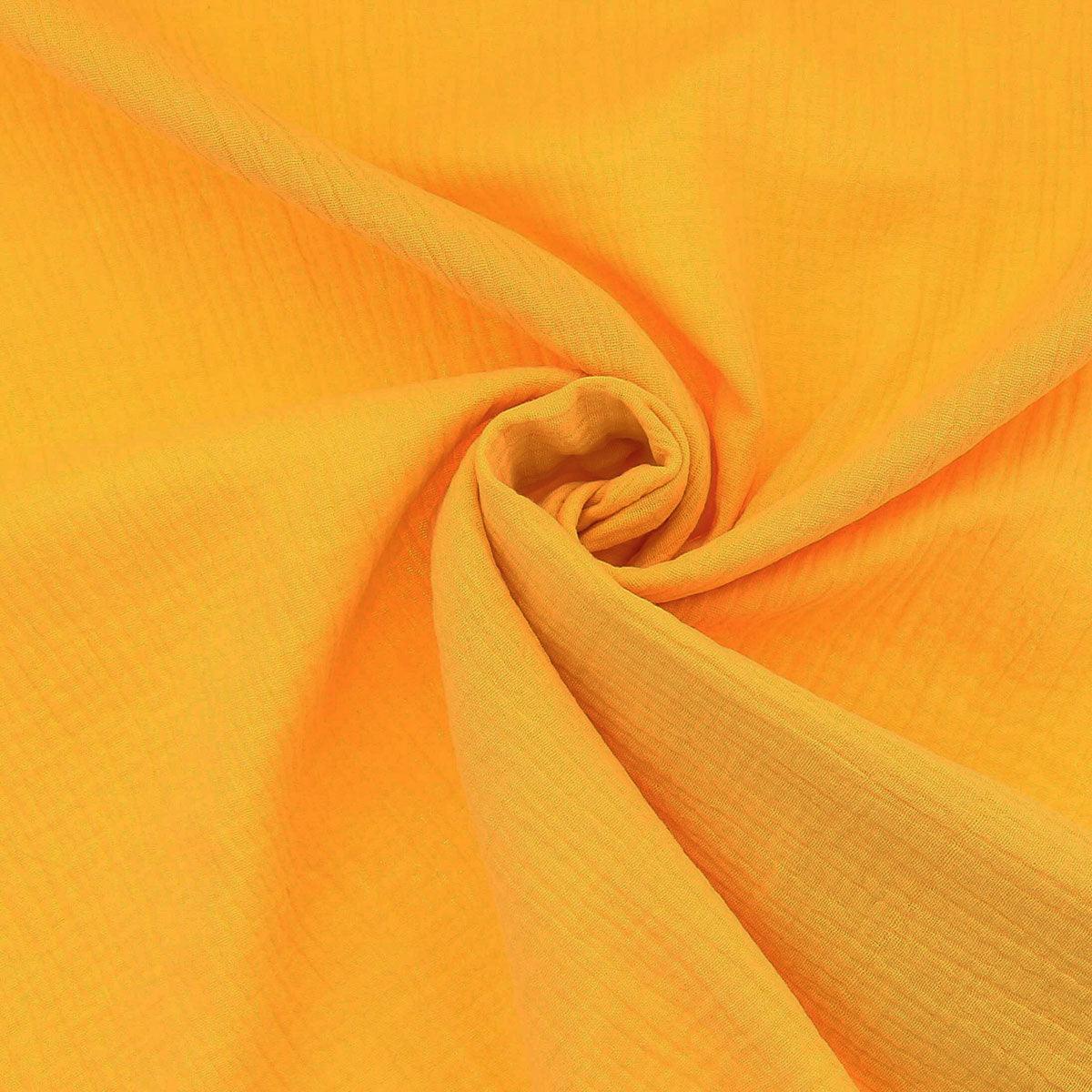 Cotton gauze double fabric - Sun yellow