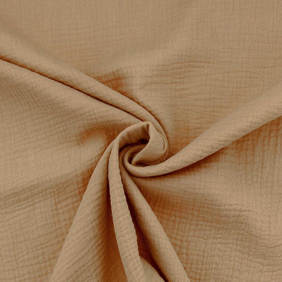 Cotton gauze double fabric - golden beige