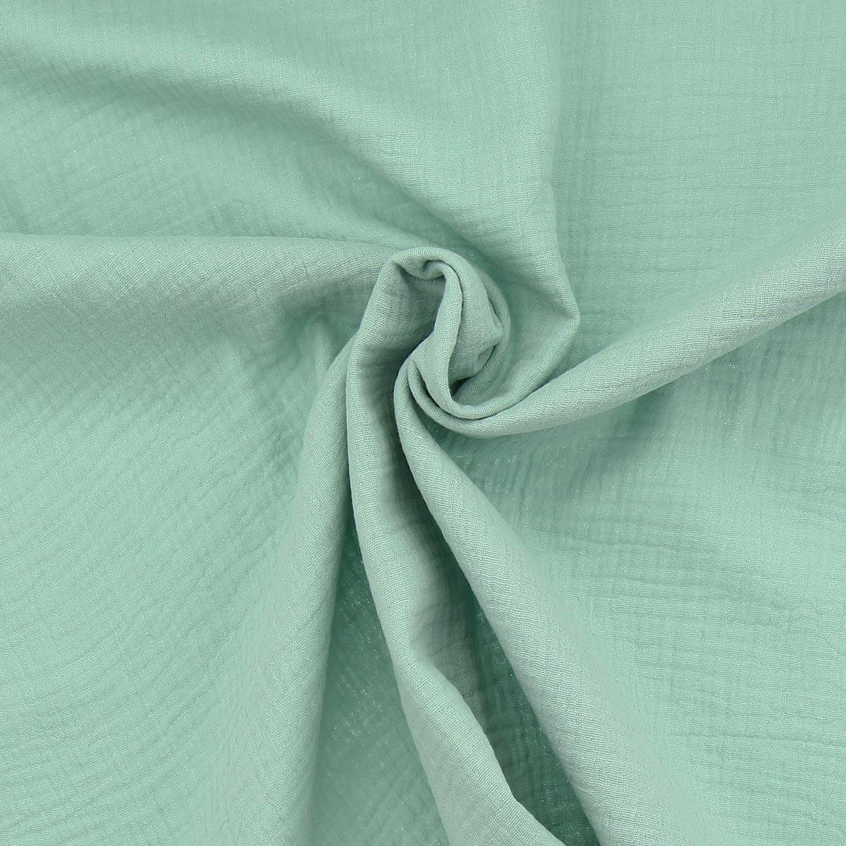 Double cotton gauze fabric - Opaline green