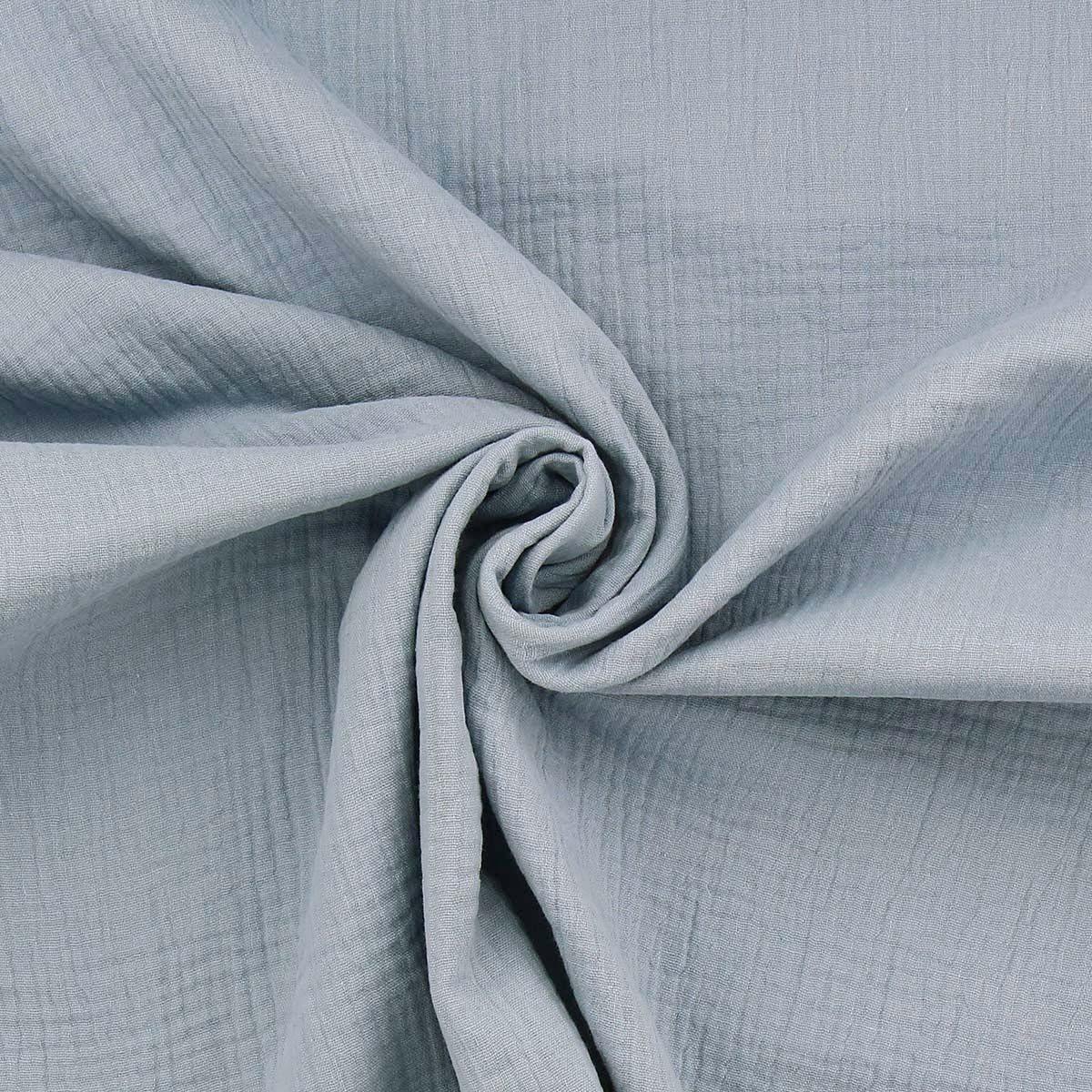 Cotton gauze double fabric - Horizon blue