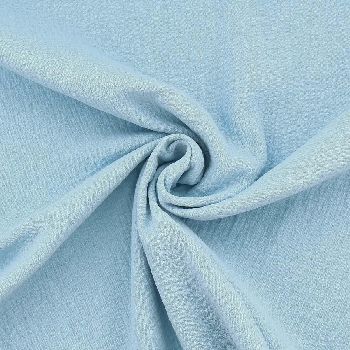 Cotton gauze double fabric - Layette blue