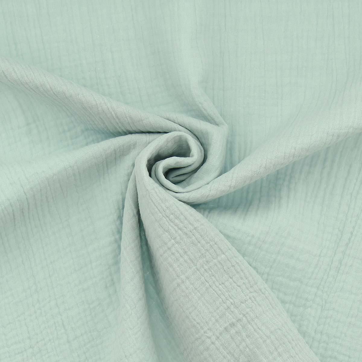 Cotton gauze double fabric - Céladon