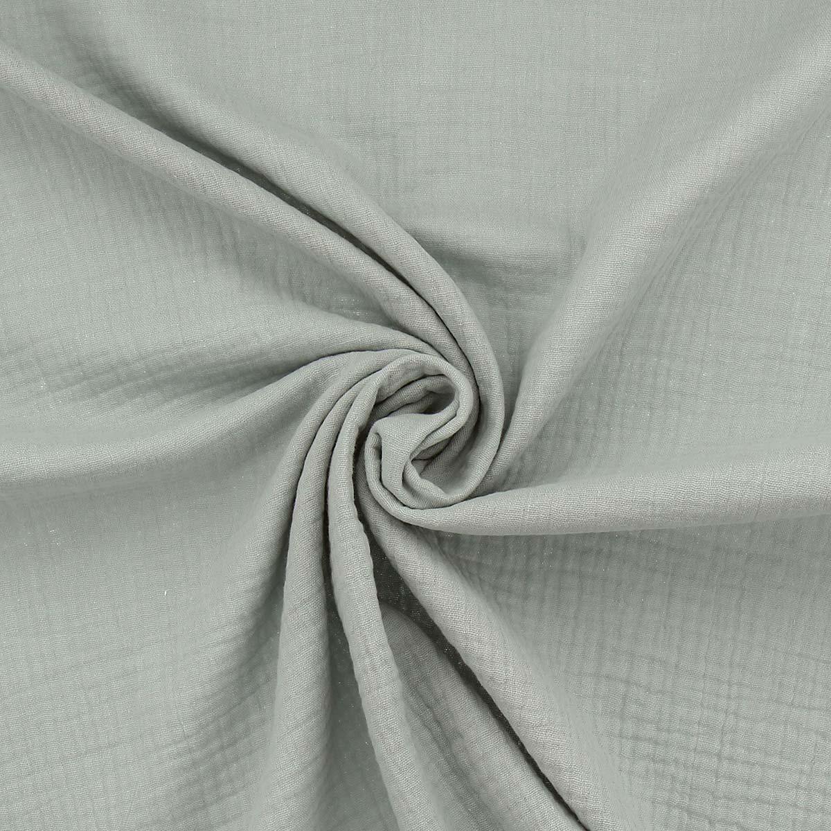 Cotton gauze double fabric - light gray