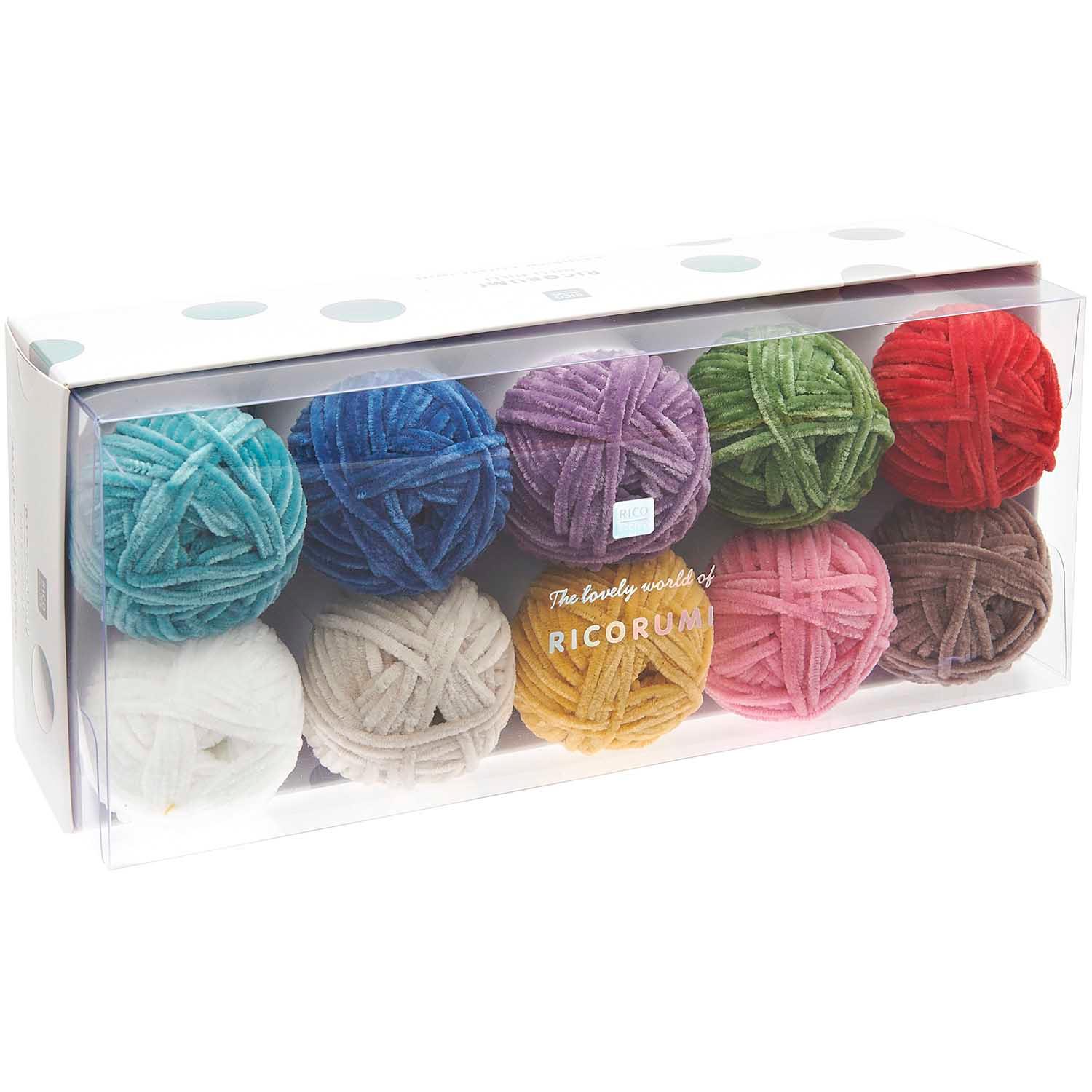 Box 10 balls of ricorumi nilli rainbow thread