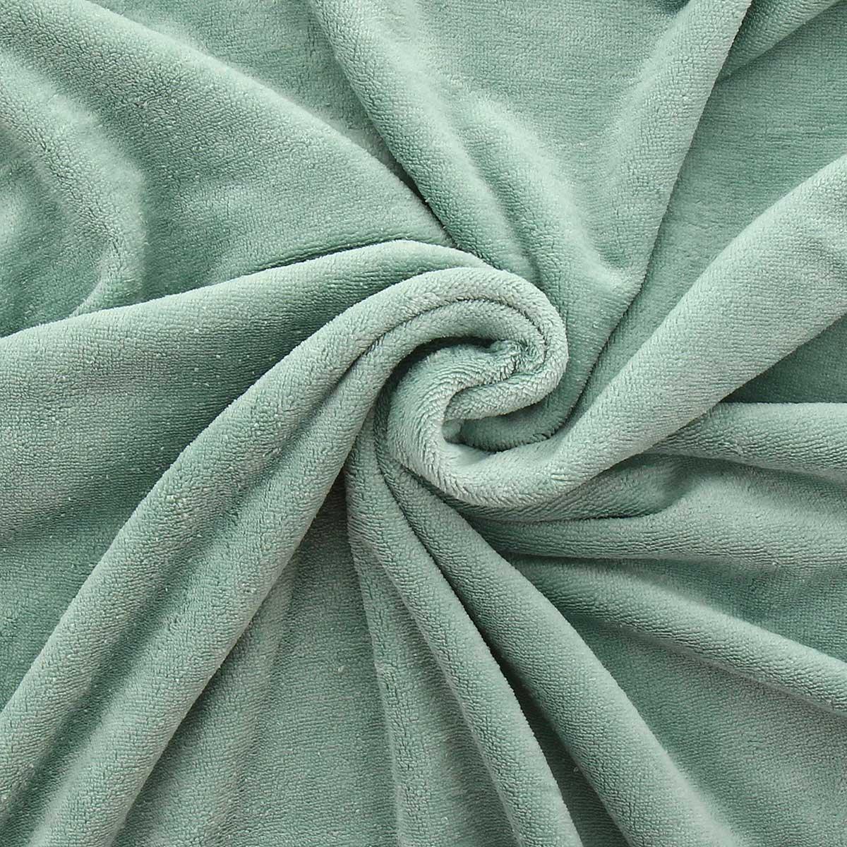 Tissu micro éponge viscose - Vert sauge