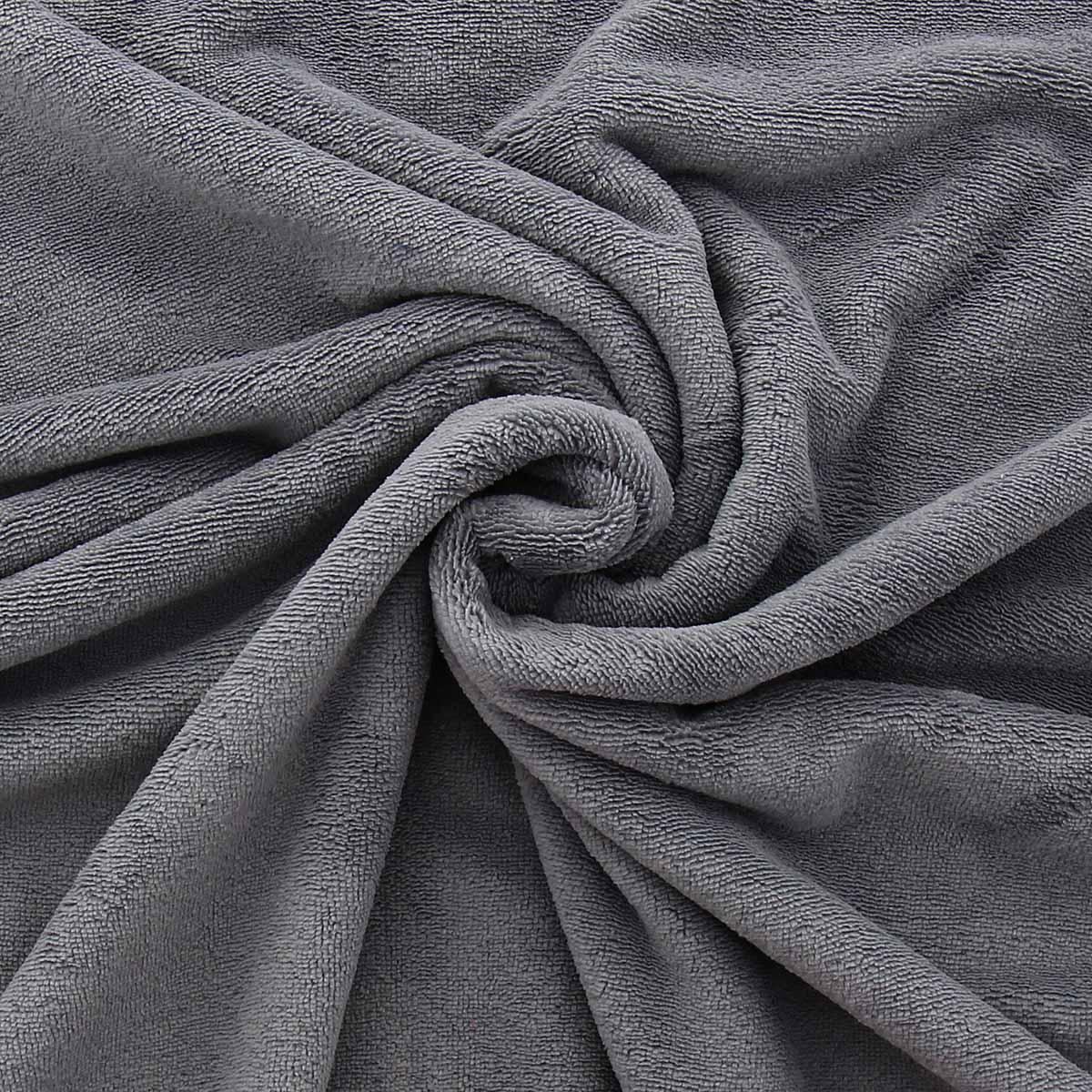 Tissu micro éponge viscose - Gris foncé