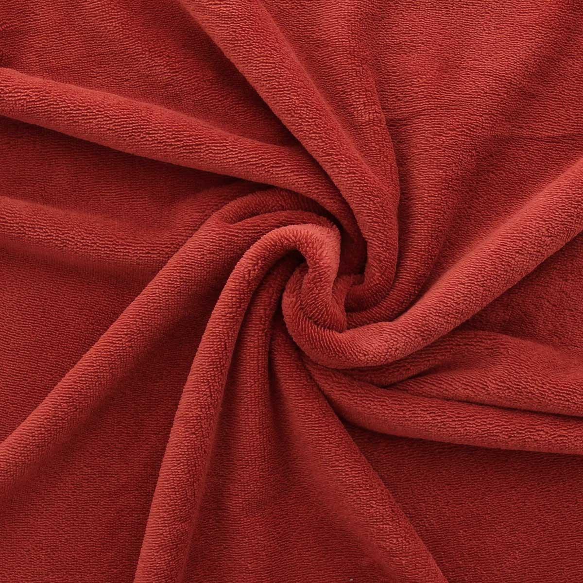 Tissu micro éponge viscose - Brique