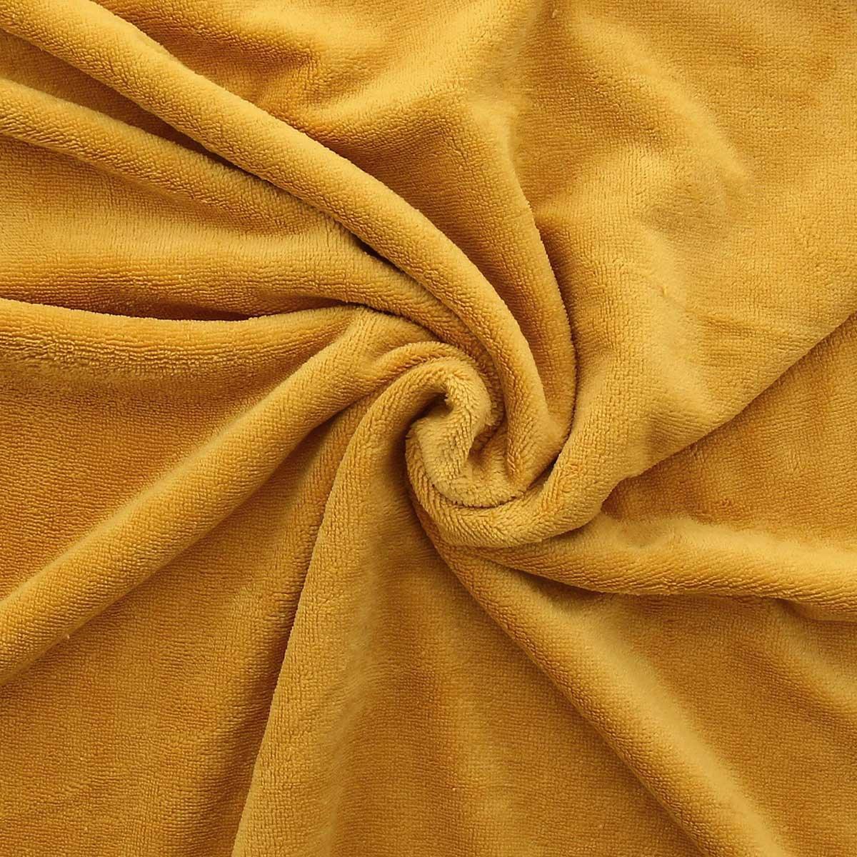 Tissu micro éponge viscose - Jaune