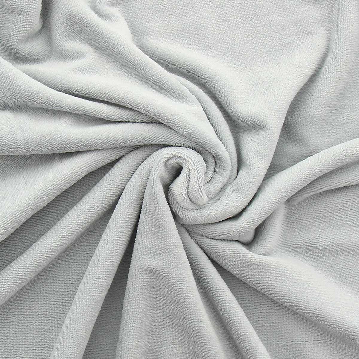 Tissu micro éponge viscose - Gris clair