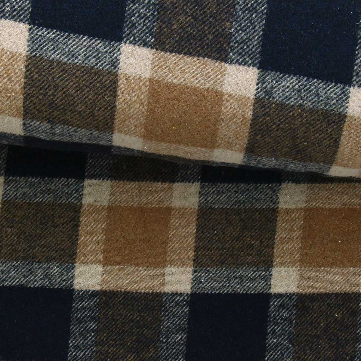 Fantasy wool cloth fabric for coat - Brown tiles