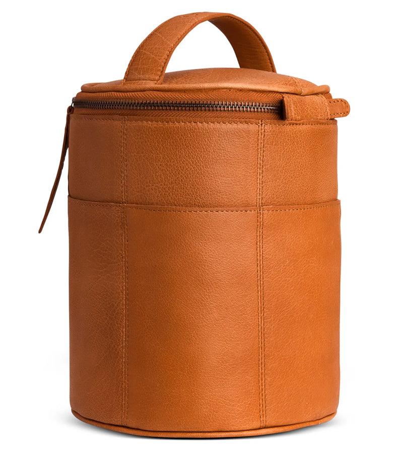 Sac de rangement en cuir pour le tricot Muud Saturn - Whisky