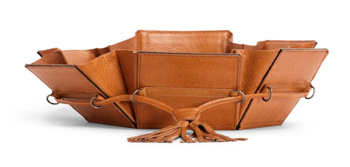 Muud Evita leather seam box - whiskey