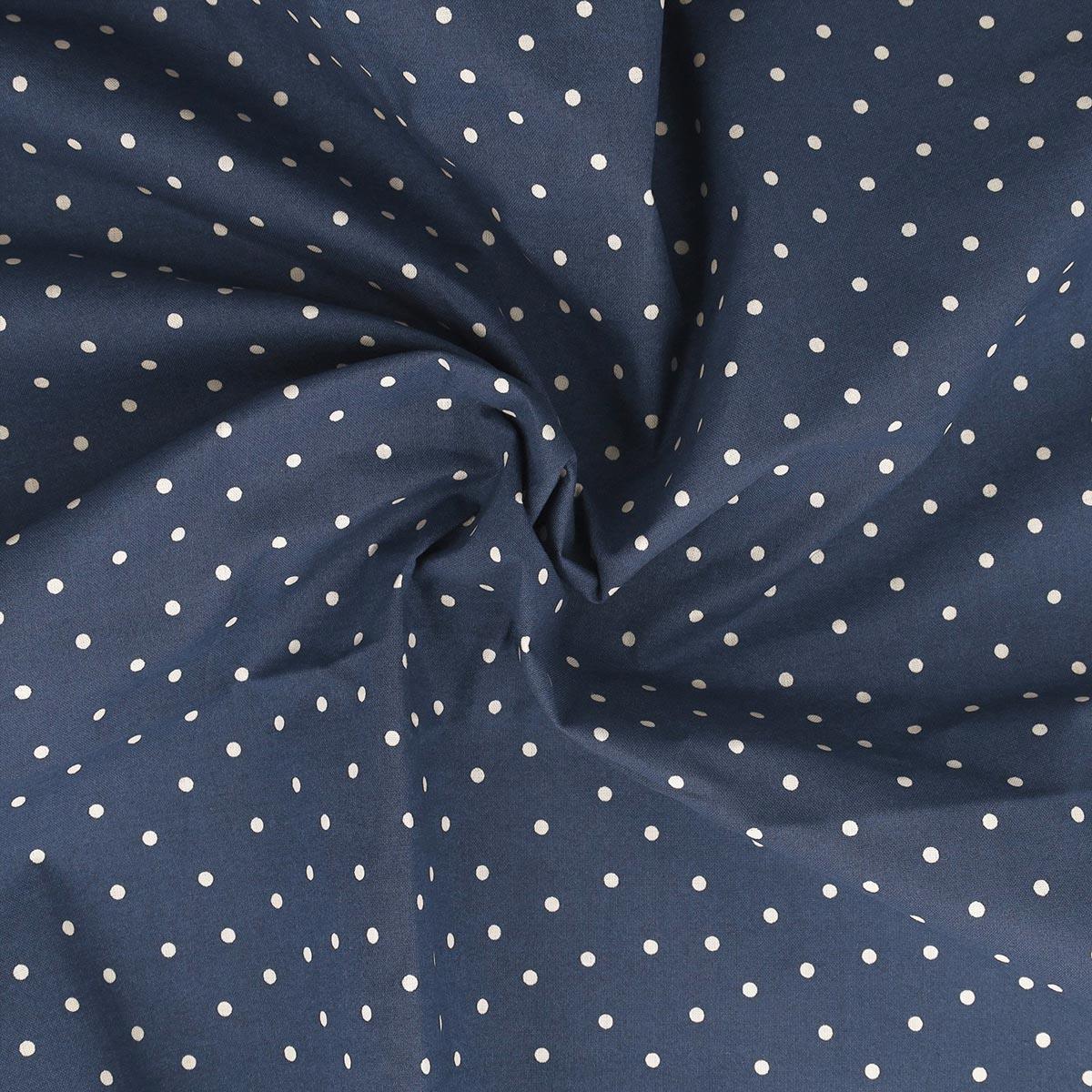 Cotton Popeline Pea fabric - Indigo