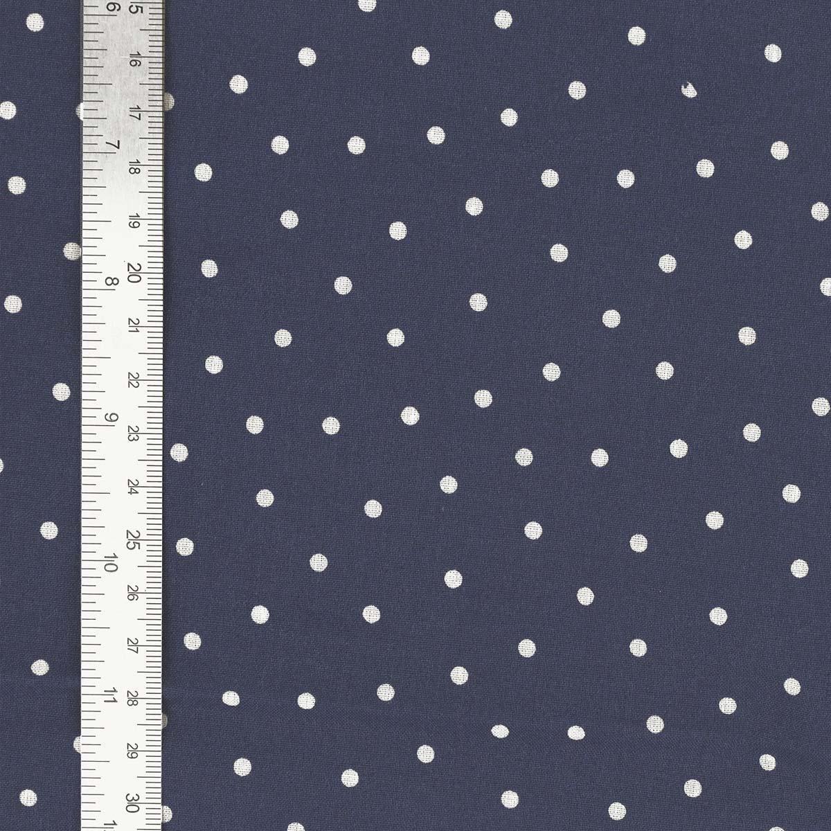 Cotton Popeline Pea fabric - Indigo